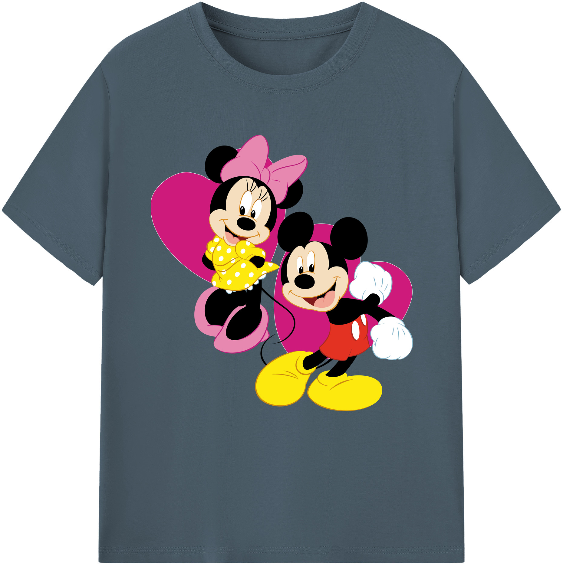 （画像用） ミッキーマウス Mickey Mouse 綿100％半袖Tシャツ（フロントプリント）